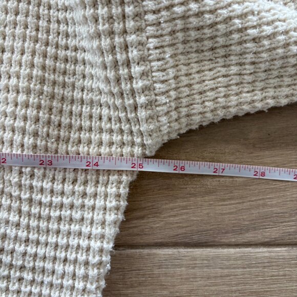 Vintage Members Only Crewneck Sweater Men's Large Cream Waffle Knit Cotton USA - Picture 7 of 7